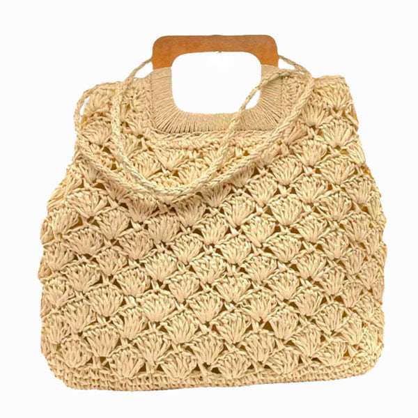 bolso de crochet con asas