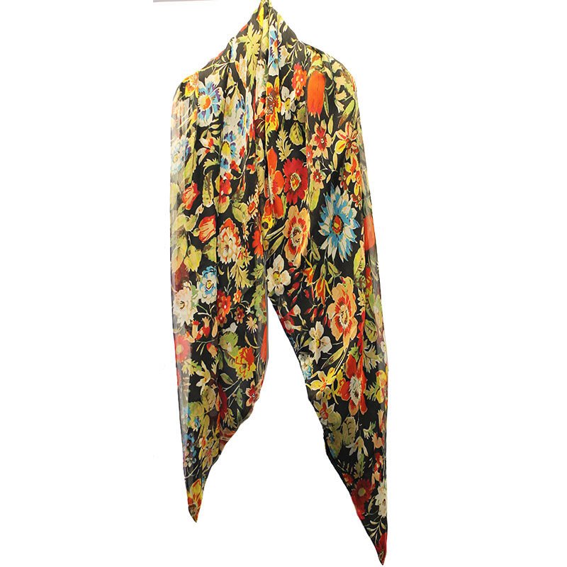 fulares-de-seda-reversible-Flores-Negro-de-julunggul