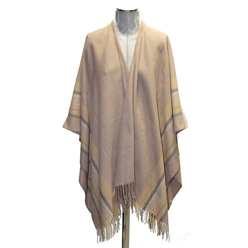 poncho-camel-rayas